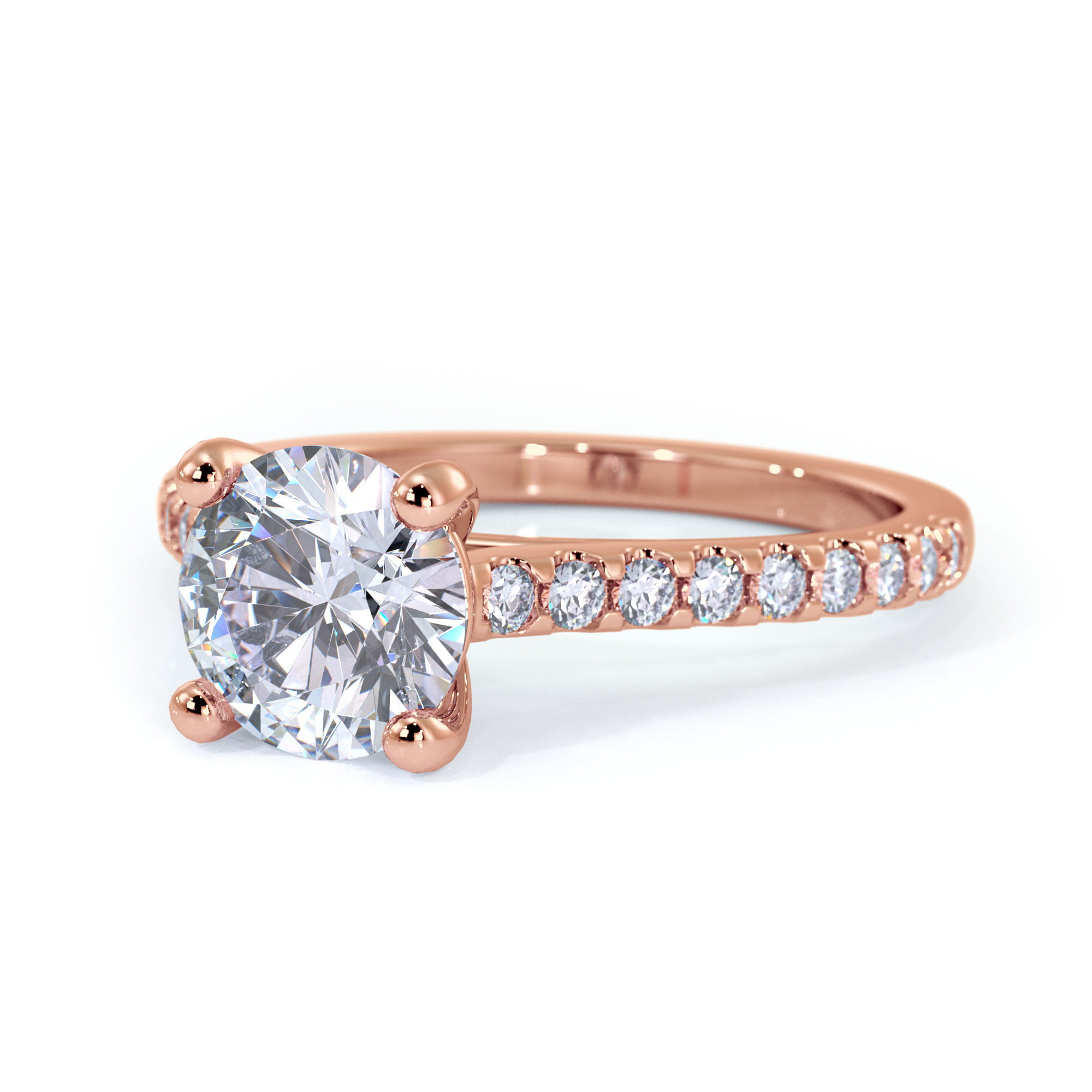 Helena, A Vibrant Pavé Diamond Engagement Setting