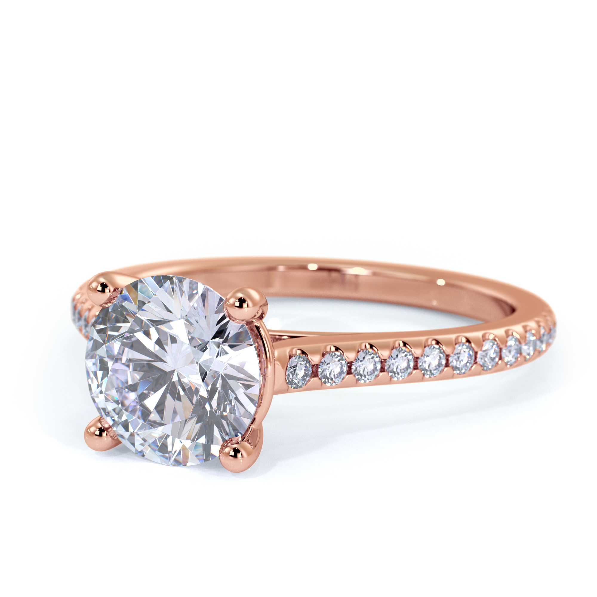 Bella, A Striking Pavé Diamond Engagement Ring Setting