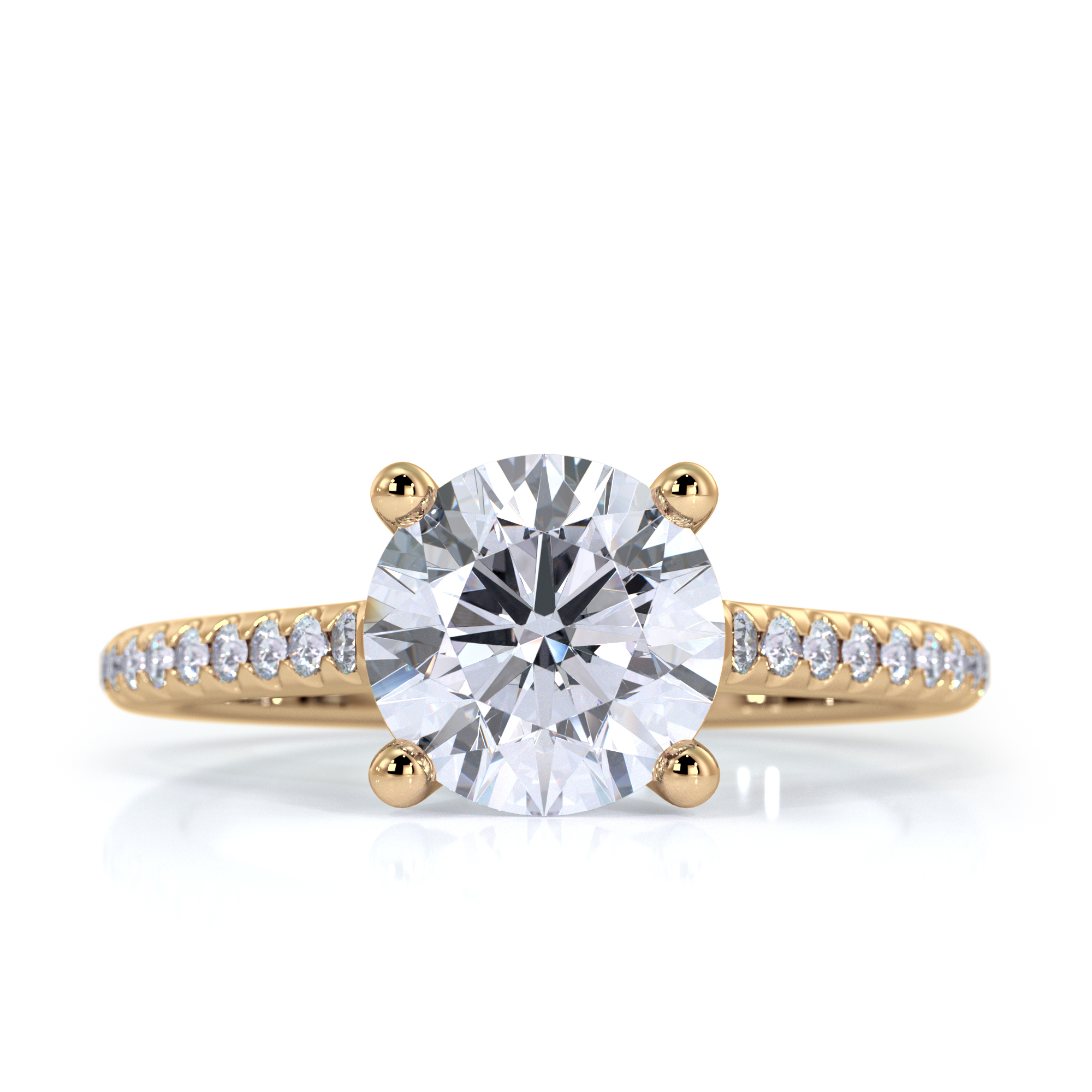 Bella, A Striking Pavé Diamond Engagement Ring Setting