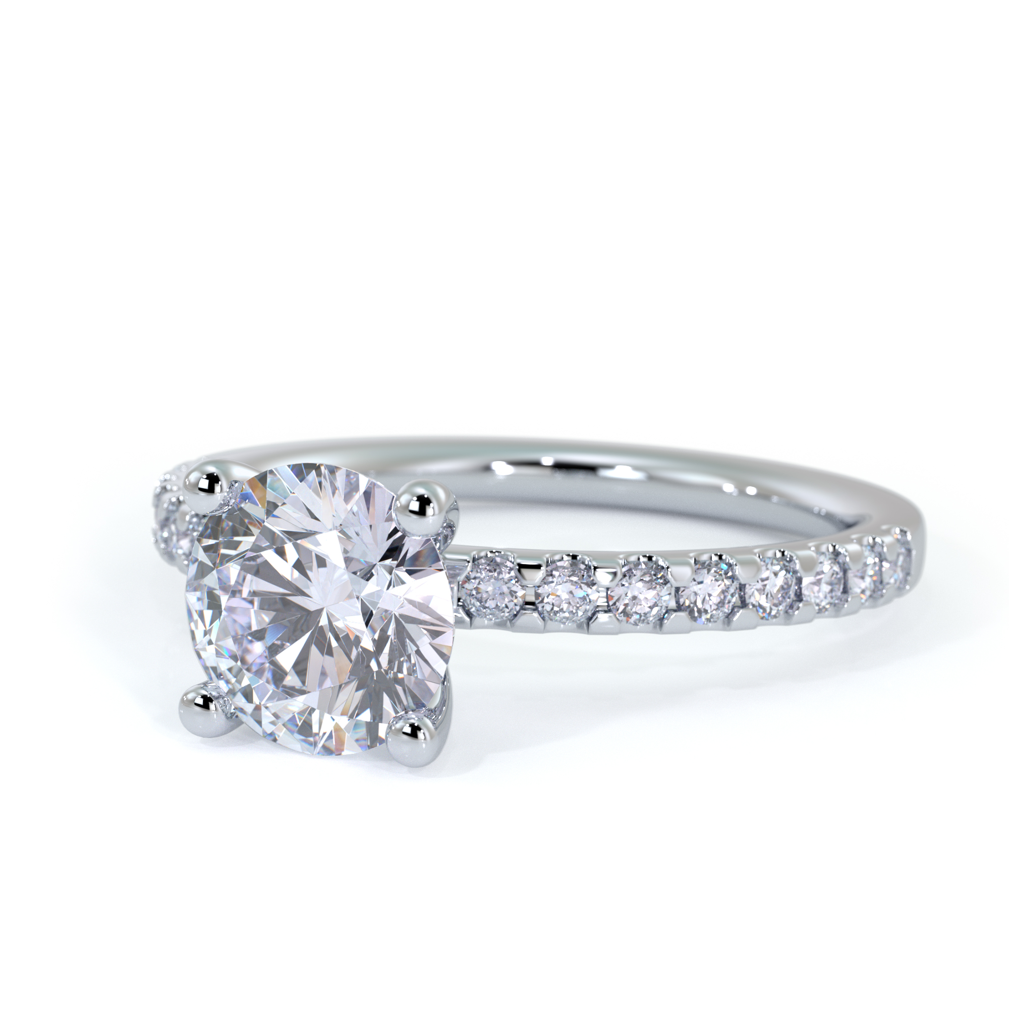 Ida, Conflict Free Pavé Diamond Engagement Ring Setting
